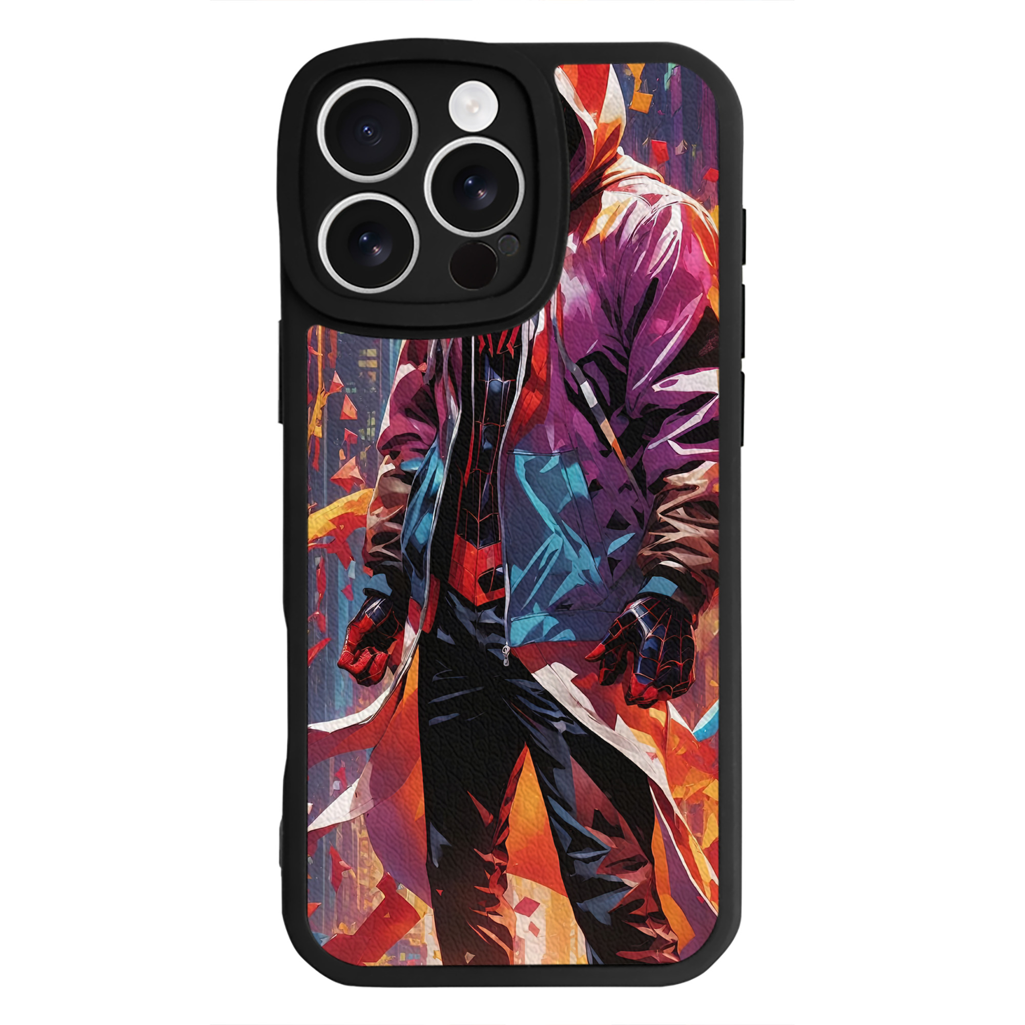 （画像用） Spider Man スパイダーマン 【iPhone 16シリーズ対応】シリコンスマホケース（レザー調） 材質：シリコン